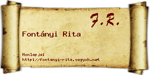 Fontányi Rita névjegykártya